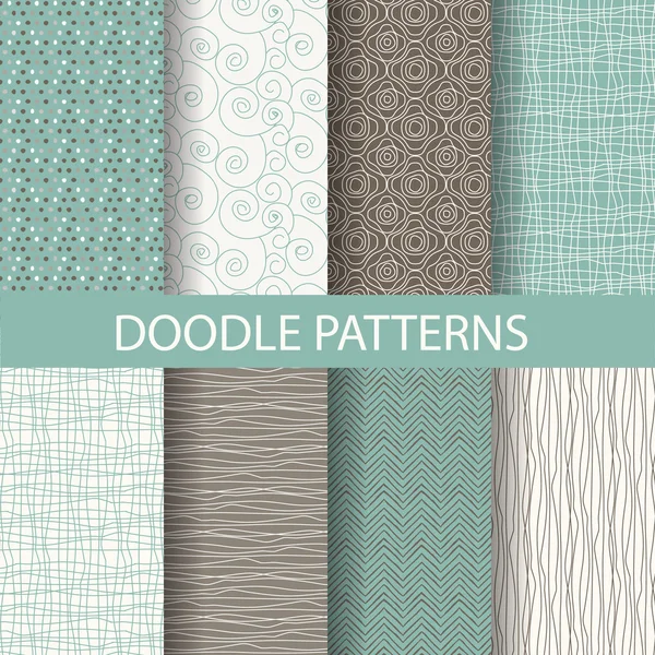 Vintage seamless patterns, endless texture background. vector — Stok Vektör