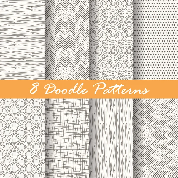 Vintage seamless patterns, endless texture background. vector — Stockový vektor