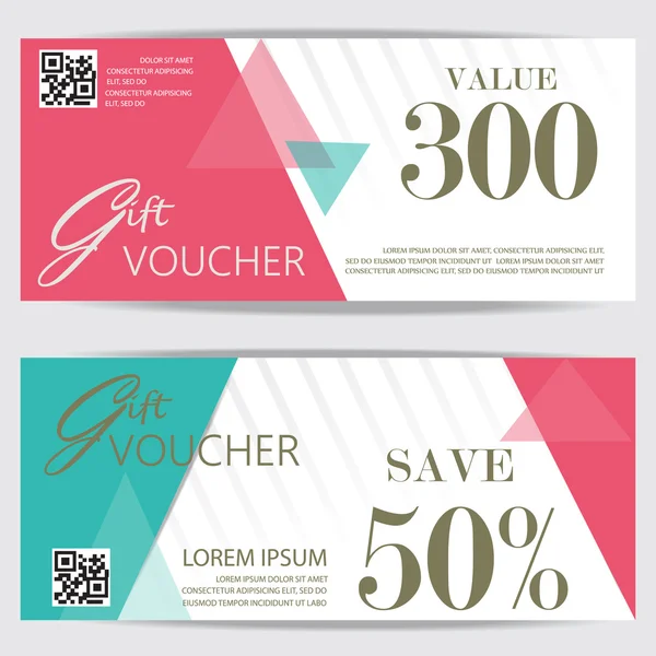 Gift voucher design for business promotion — Stock Vector