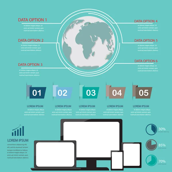 Social media infographic, design element — Wektor stockowy