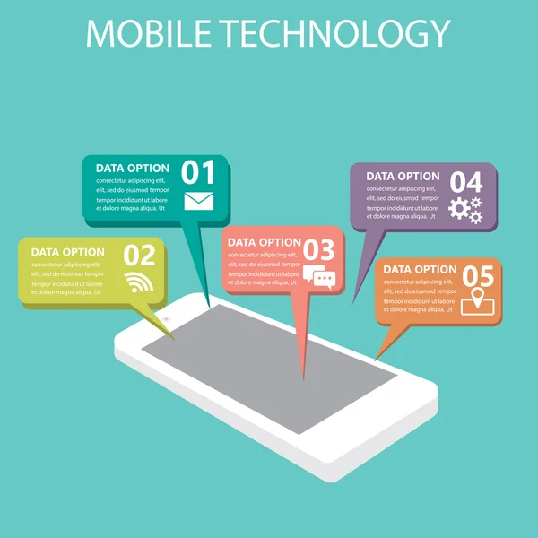 Infográfico de mídia social, elemento de design — Vetor de Stock