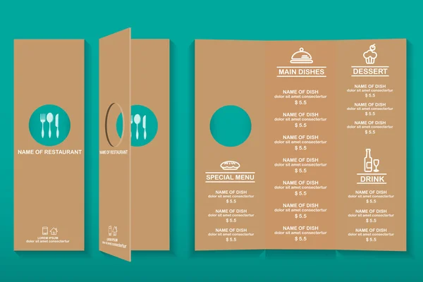 Restaurant and cafe menu design elements — 스톡 벡터