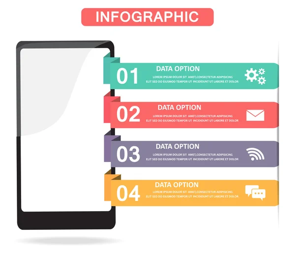 Médias sociaux mobiles — Image vectorielle