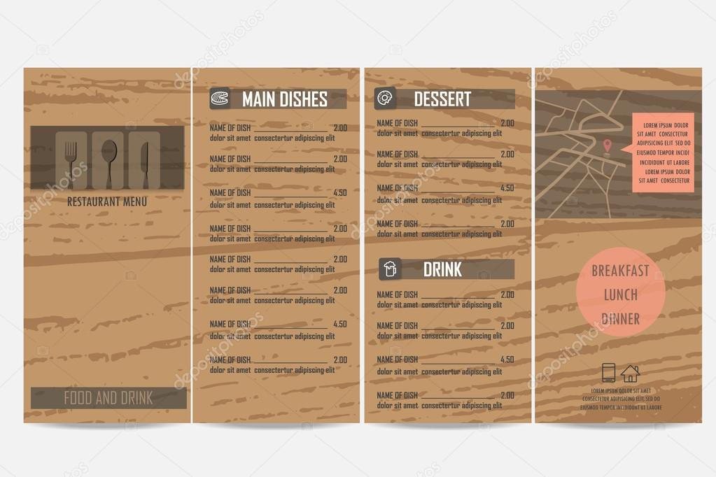 restaurant and cafe menu design elements