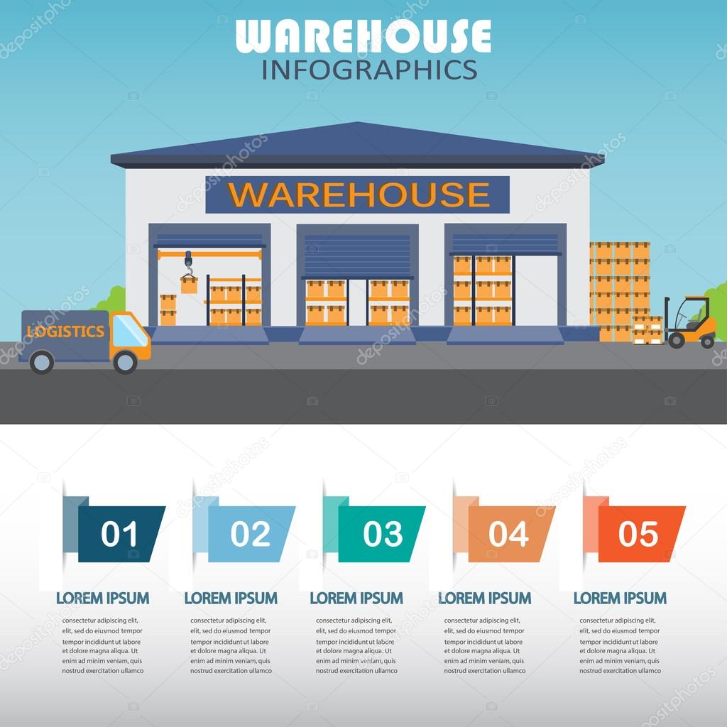 warehouse infographics, design element