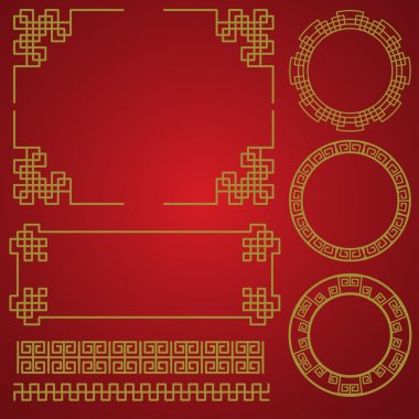chinese traditional border and frame template
