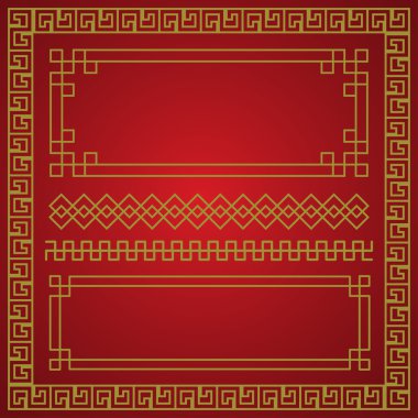 Çince Geleneksel sınır ve çerçeve şablon