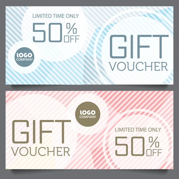 Bon cadeau bon modèle de coupon — Image vectorielle