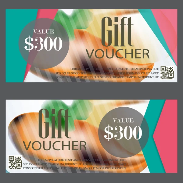 Coupon alimentaire sur fond flou — Image vectorielle