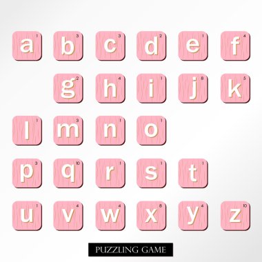 Beyaz pembe kahverengi küçük yazı tipi