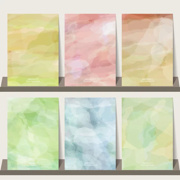 Light pink,blue,green,yellow watercolor collection background fo — Stock Vector