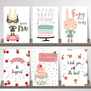 Pembe cupcak ile afiş, el ilanları, posterlerini açmaları için renkli koleksiyonu