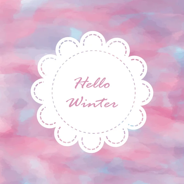 Light white pink blue violet love pastel background in winter — Stock Vector