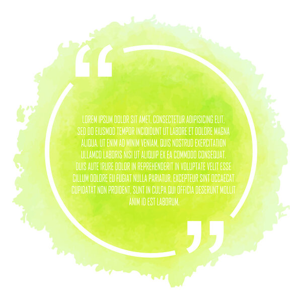 Круг белый цитата на зеленом фоне
