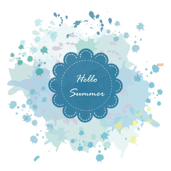 Banner de círculo en luz amor azul tono vintage fondo — Vector de stock