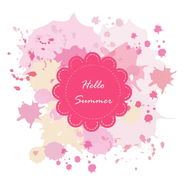 Cirkel banner op licht liefde roze vintage achtergrond — Stockvector