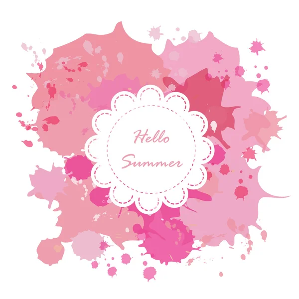 Cirkel banner op licht liefde roze vintage achtergrond — Stockvector