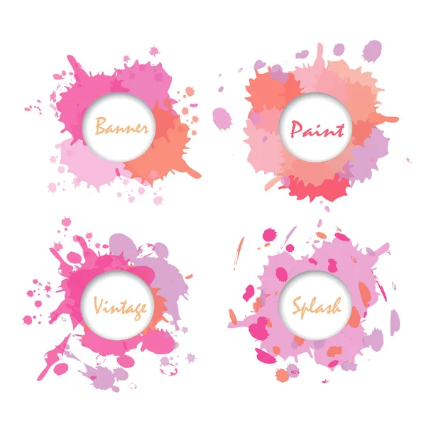 Light pink orange vintage circle banner — Stock Vector