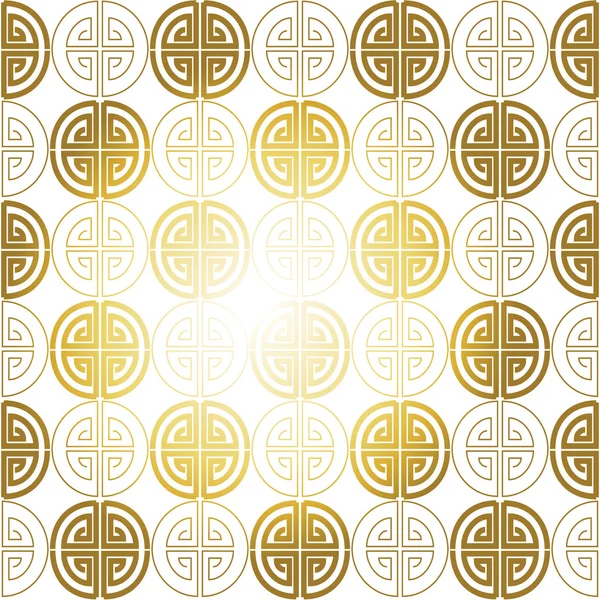 Red gold seamless chinese pattern — Stock Vector