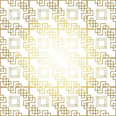 Altın beyaz seamless geometrik Çin modeli