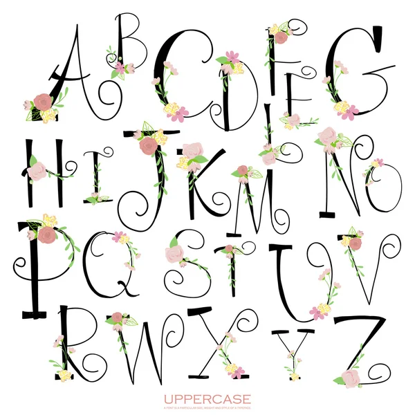 Crayon craie colorée rose-noir lettres de l'alphabet . — Image vectorielle