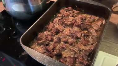 Lezzetli Asya yemeklerinin yakın görüntüsü