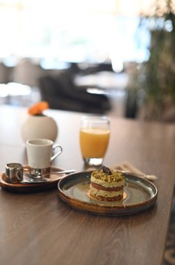 Lezzetli ve sağlıklı kahvaltı, yakın çekim.