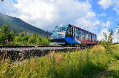 Tatras dağlarına, Slovakya 'ya, Slovakya' daki güzel manzaralara.