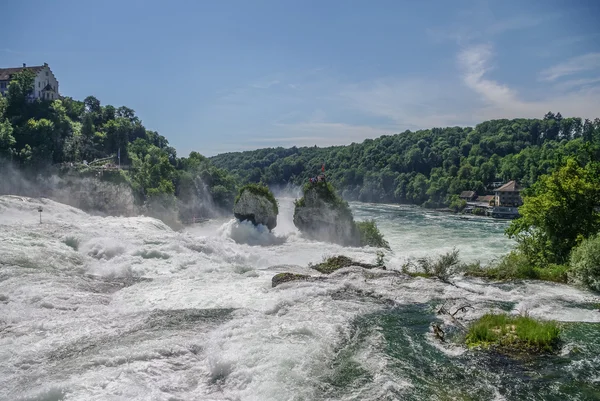 Air Terjun Rhine adalah air terjun terbesar di Eropa, Schaffhausen — Stok Foto