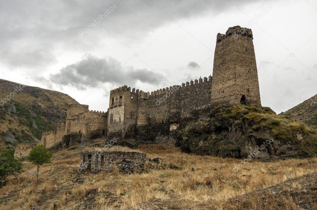 Medieval fortress of Khertvisi near the cave city of Vardzia, Ge