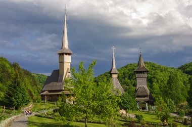 Barsana ahşap kilise Manastırı. Maramures bölge, Romanya