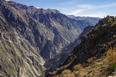 Colca Kanyonu yakınlarında Cruz Del Condor bakış açısı. Arequipa bölge, Pe