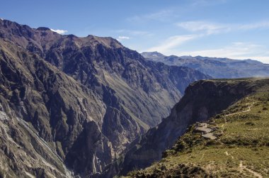 Colca Kanyonu yakınlarında Cruz Del Condor bakış açısı. Arequipa bölge, Pe