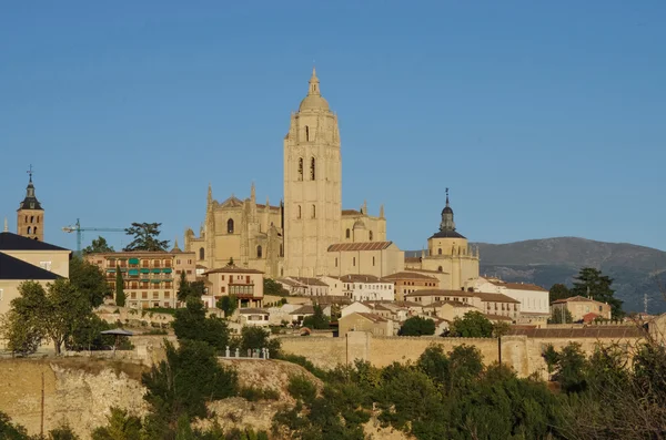 Segovia, Hiszpania. Panoramę zabytkowego miasta Segovia s — Zdjęcie stockowe