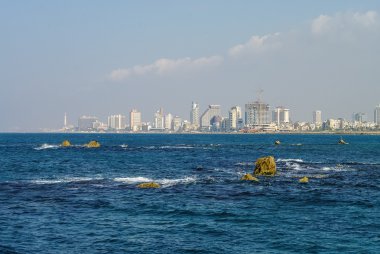 Tel Aviv Jaffa eski liman manzarası. İsrail
