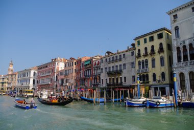 Gondol ve Grand Canal, V güzel klasik yapılar