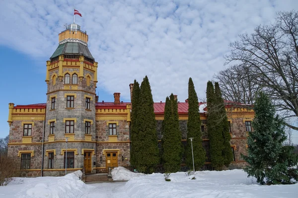 Sigulda New Castle (former Kropotkin manor), now Sigulda Town Council. — Stock Photo, Image