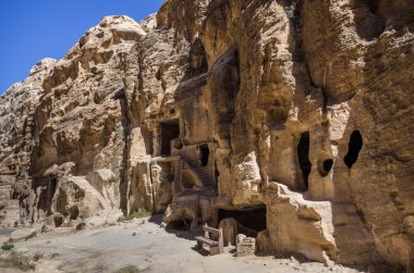 Mezarları Siq al-Barid Ürdün Nabataean şehirde mağara. Bunu ben