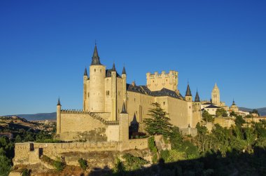 Ünlü kale Alcazar Segovia, Castilla y Leon, İspanya