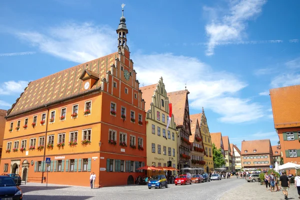  Dinkelsbuhl, Alman romantik yolda arketipik kentlerinden biri sokak görünümü.