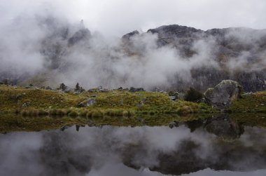 Kayıp İnka Şehri Machu Picchu'nun teraslarından manzara 