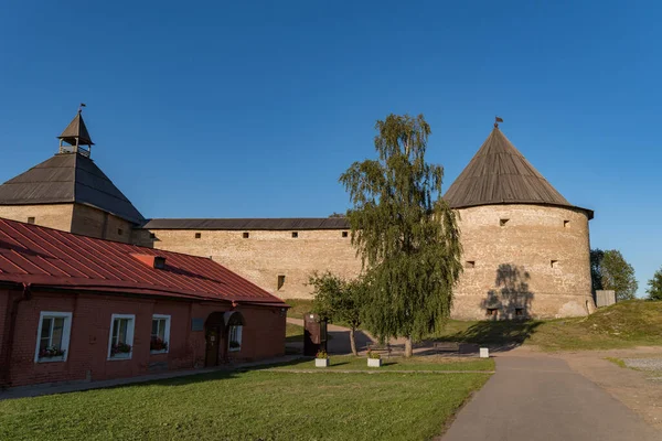 Poort Toren Klimentovskaja Toren Van Oude Middeleeuwse Oude Ladoga Fort — Stockfoto