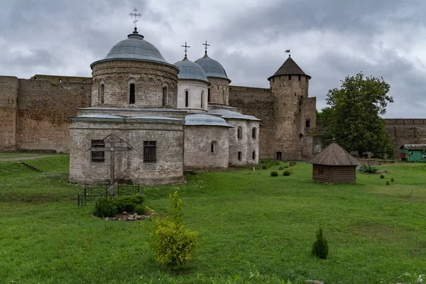 Древняя Церковь Святого Николая Успенская Церковь Территории Ивангородской Крепости Построенная — стоковое фото