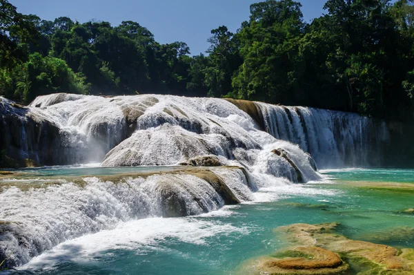 Vodopády Agua Azul, Chiapas, Mexiko — Stock fotografie