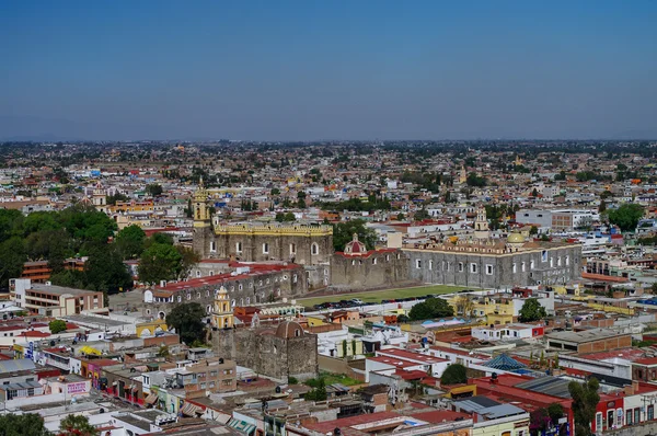 A légi felvétel a kolostor a San Gabriel, Cholula, Mexikó. — Stock Fotó