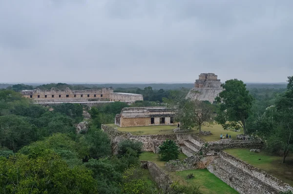 Panorama dell'area archeologica Uxmal,. Messico — Foto Stock
