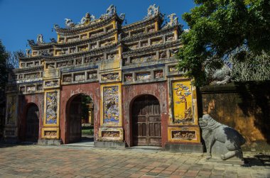 Kalenin içinde. İmparatorluk yasak şehir. Hue, Vietnam.