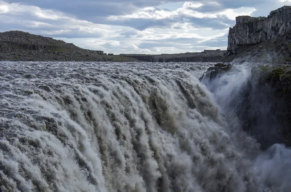 Cachoeira Detifoss. sobre a melhor atração da Islândia. Detetivo — Fotografia de Stock