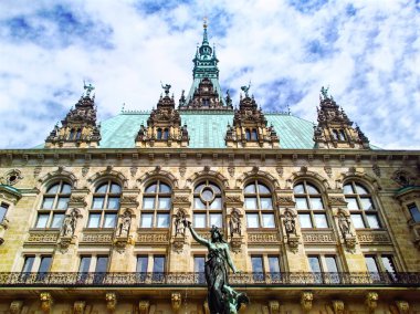 Hamburg Belediye Binası - Rathaus. Almanya