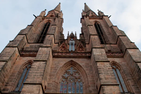 Gothic St. Elizabeth's Church in Marburg. Horizontal